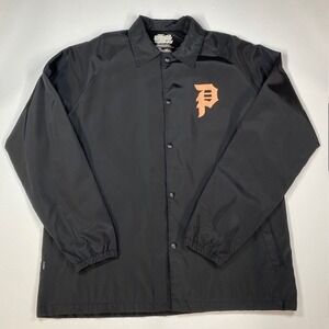 Primitive x Naruto‎ Shippuden Coach Jacket Black Manga Anime Skateboard XL